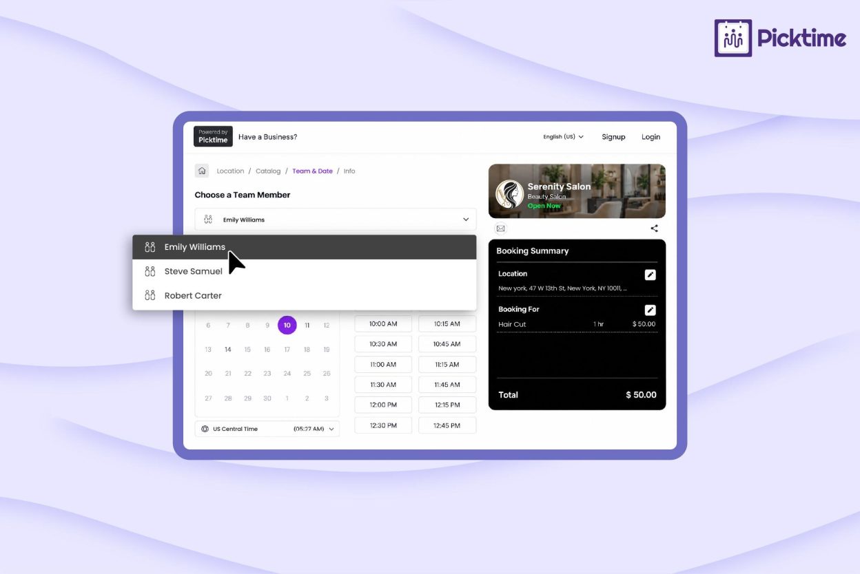 How to Let Clients Choose Their Preferred Staff Member at Booking